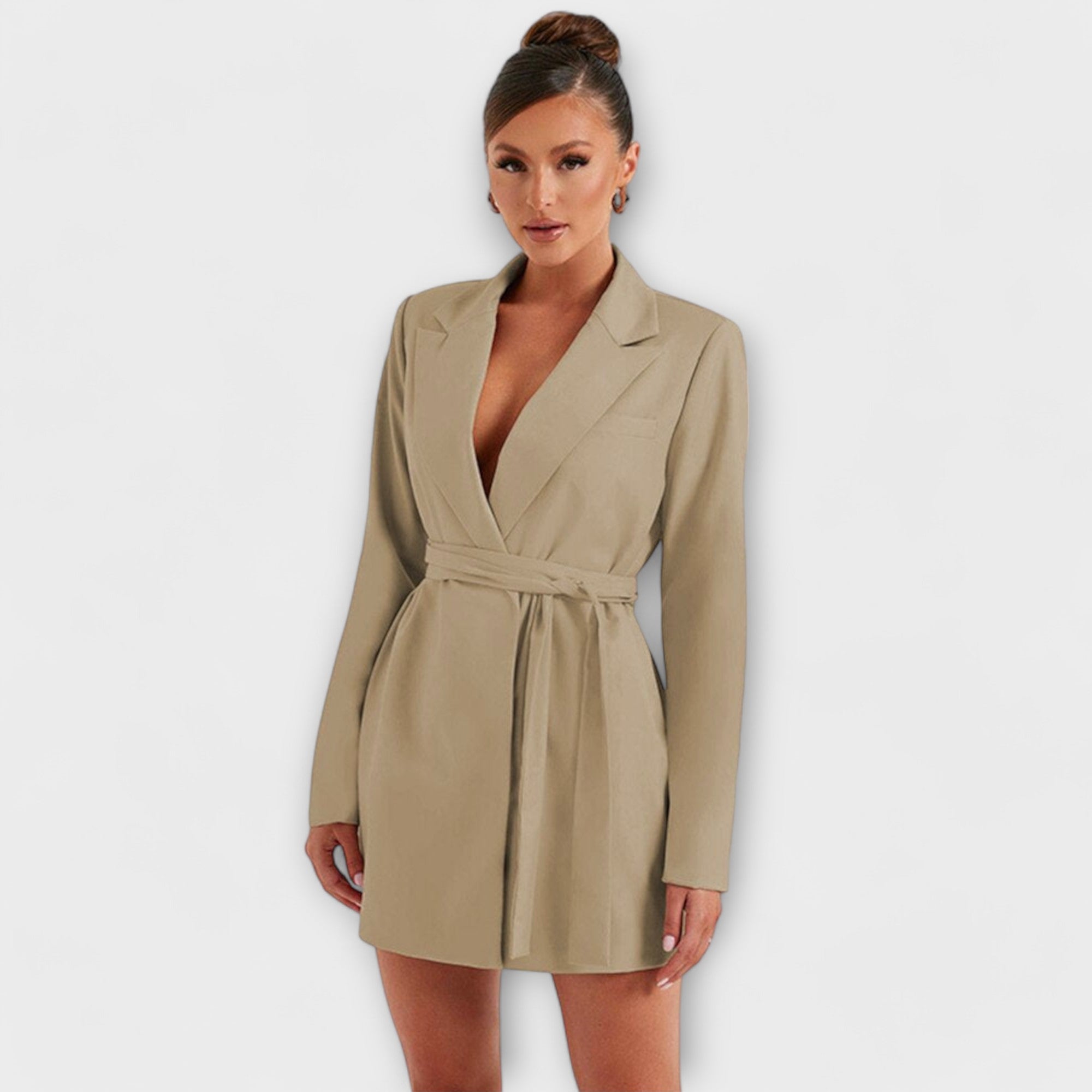 V-neck blazer dress